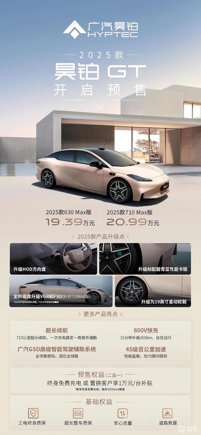 2025款昊铂HT/GT开启预售 预售价19.39万元起