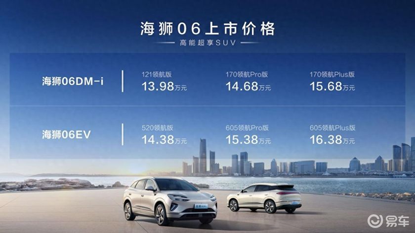 13.98万起2025最值得期待中型SUV比亚迪海狮06