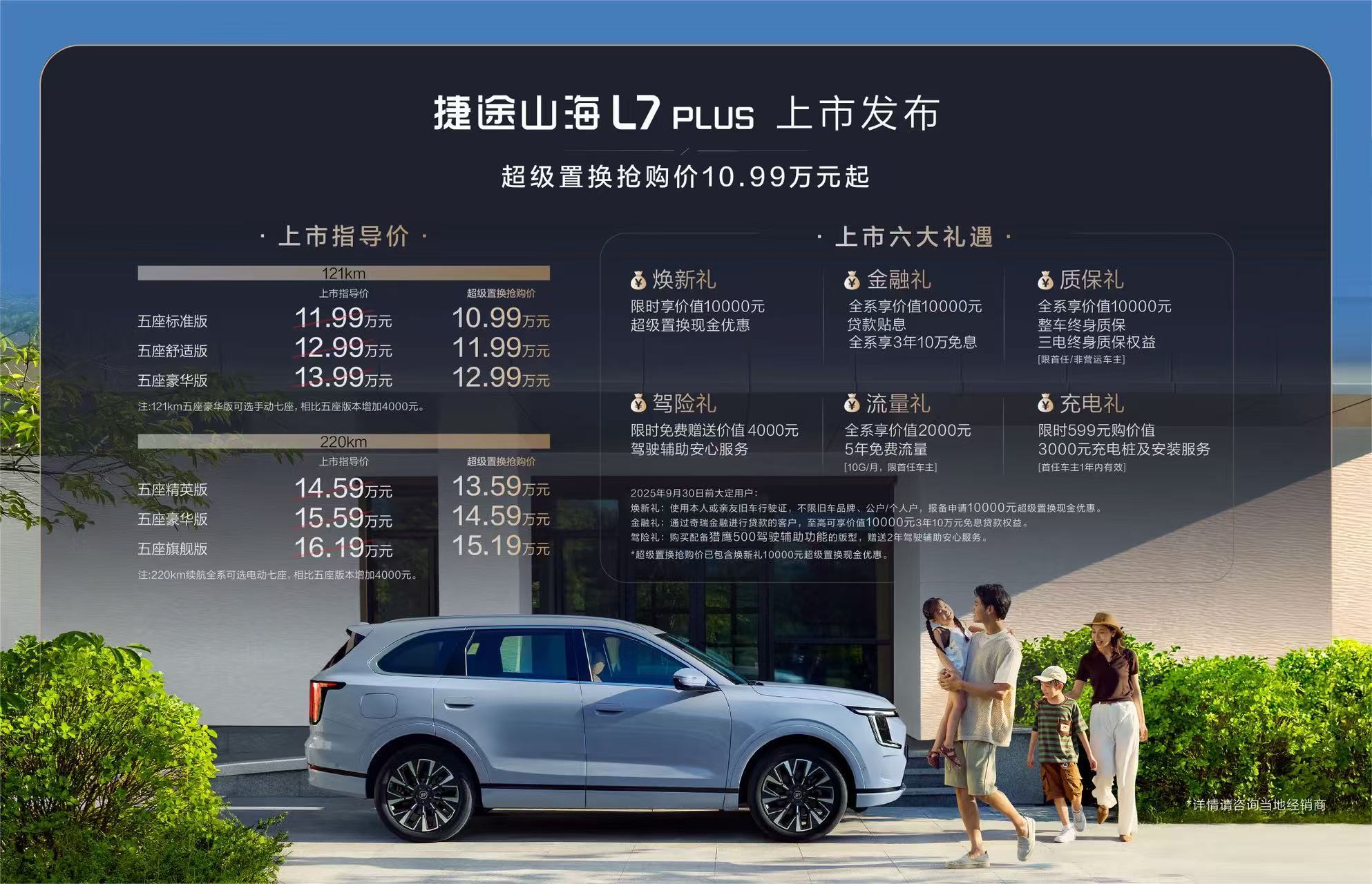 捷途山海L7 PLUS上市11.99万起对比启源Q07